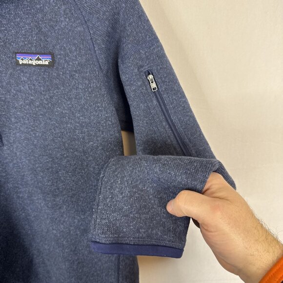 Patagonia Women’s Better Sweater 1/4 Zip Yale SOM Blue Small Sweatshirt - Picture 2 of 7